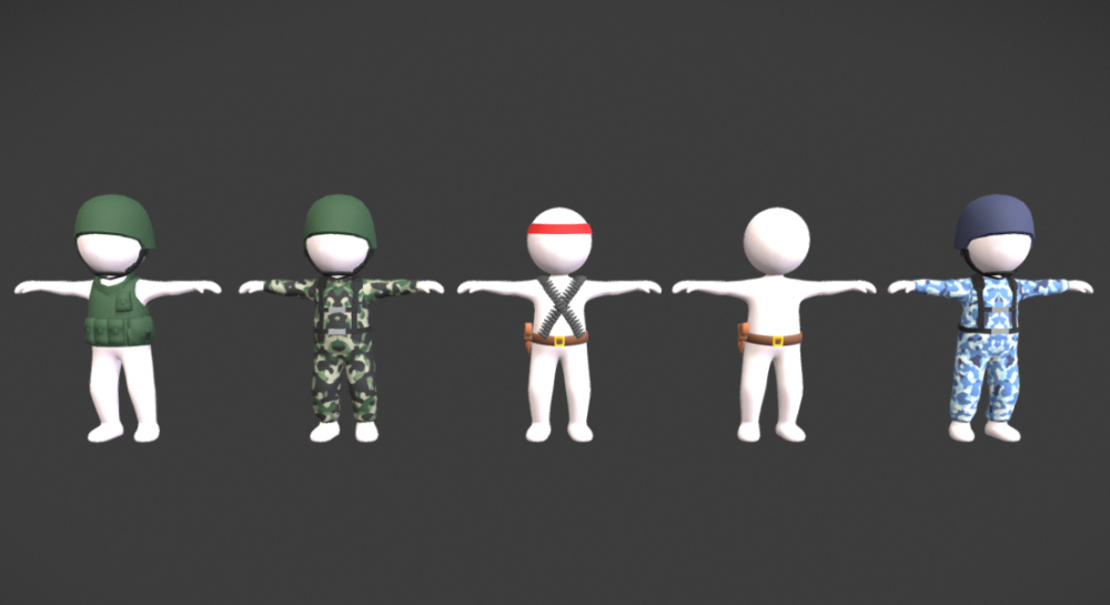 Hypercasual Stickman Character - Soldier