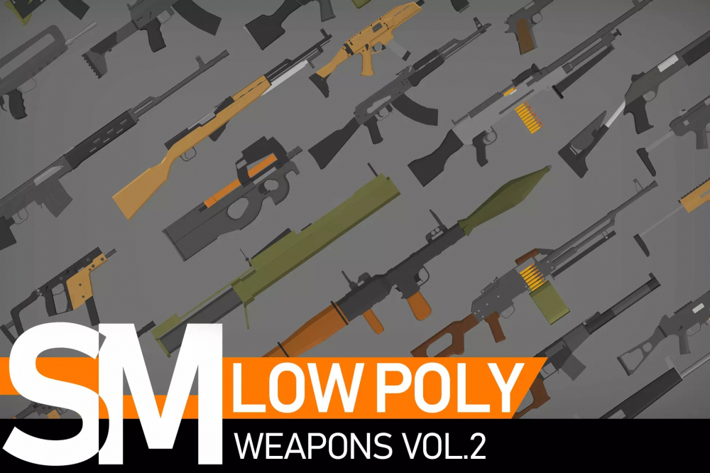 Low Poly Weapons VOL.2 Low Poly Weapons VOL.2