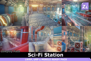 Lowpoly Pack : Modular Sci-Fi Station