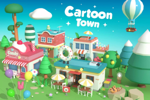 Cartoon Town  Low Poly Assets