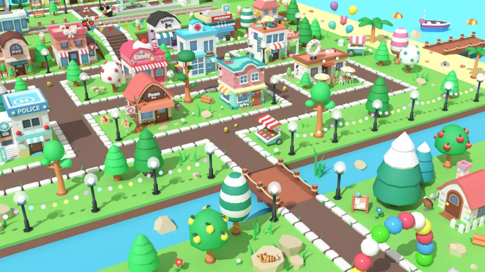 Cartoon Town  Low Poly Assets