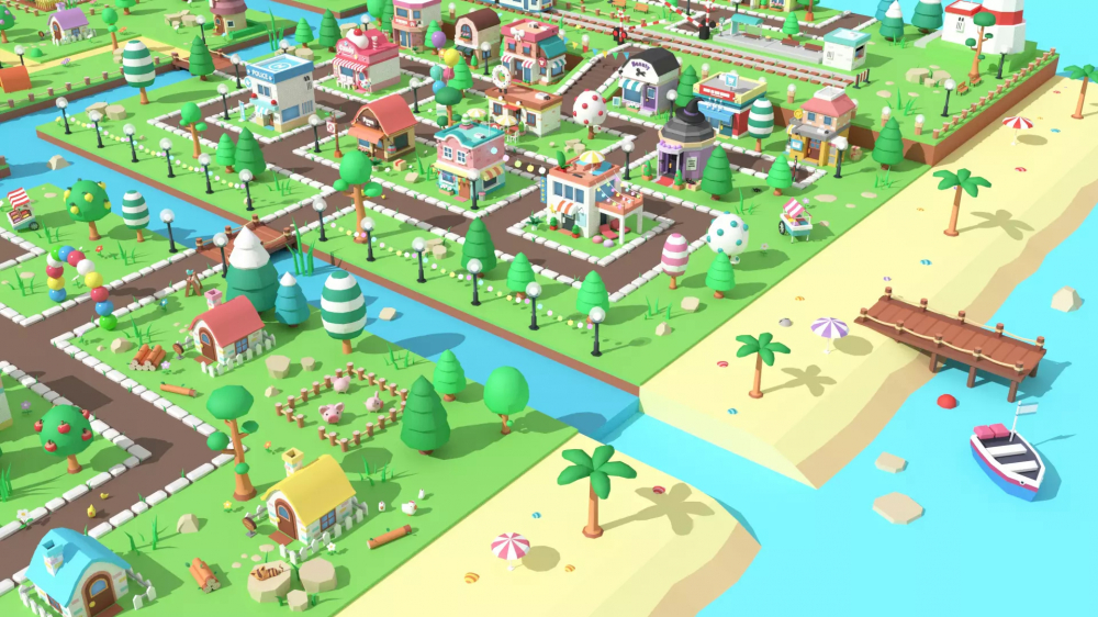 Cartoon Town  Low Poly Assets