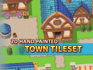 2D Hand Painted - Town Tileset v2