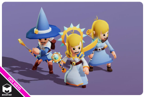 Female Mage Modular Pack 01 Cute Series v1.0