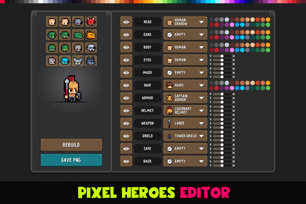 Pixel Heroes Editor v1.8 Pixel Heroes Editor v1.8