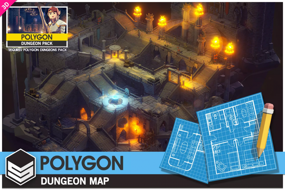 POLYGON Dungeon Map Unity 2020 3 v1 2