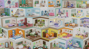 BIG PACK Cozy Cartoon Rooms Interiors v1.0 Only URP
