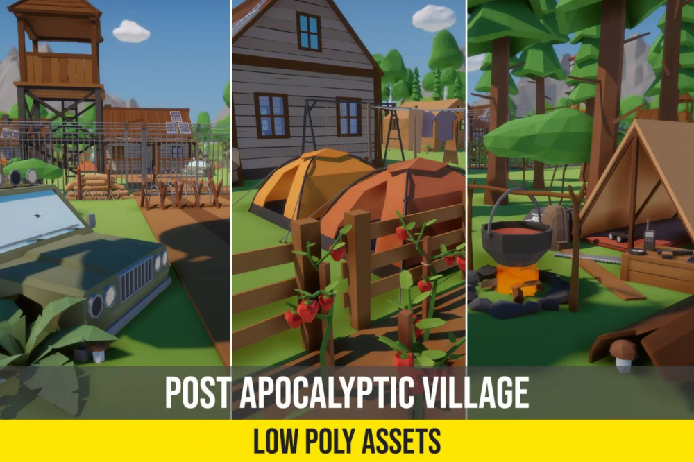 Low Poly Post Apocalyptic Village (V 1.0)